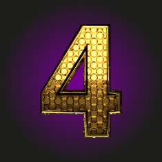 4 vector golden letter