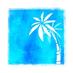 Watercolor summer beach illustration