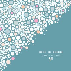Colorful bubbles corner seamless pattern background N2