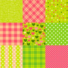 Set of 9 seamless New Year textures