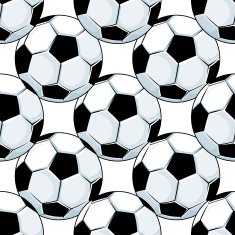 Football or soccer balls seamless pattern