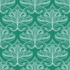 Persian openwork foliage compositions seamless pattern