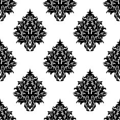 Abstract seamless flourish pattern in damask style