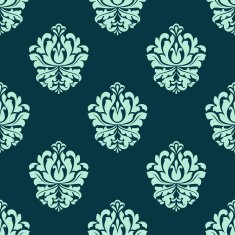 Seamless pattern with baroque floral tracery