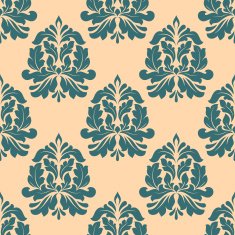 Vintage seamless pattern with abstract iris flowers