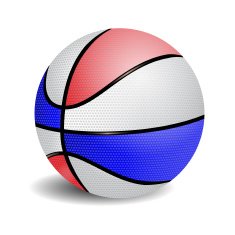 Balloon basketball of colors vector