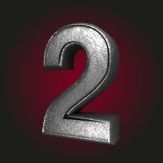 2 metal letter