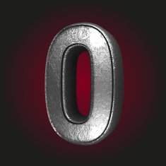 0 metal letter