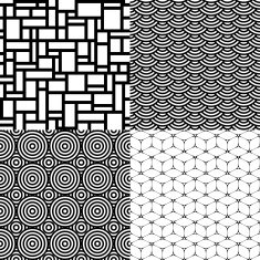 Seamless patterns Set 1 Abstract geometric