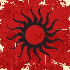 Abstract grunge background with sun Vector illustration N2