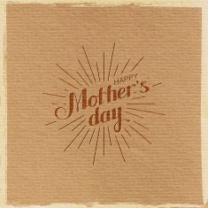 Happy Mothers Day retro label with light rays N3