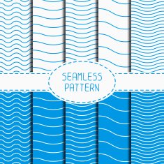 Geometric seamless wavy lines pattern Irregular striped Wrapping paper N2