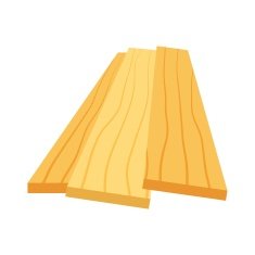 Lumber (timber) stack of wooden planks (bars) vector N2
