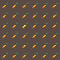 Pattern with cute carrots N2