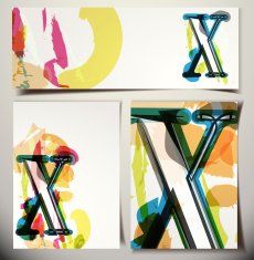 Artistic Greeting Card Letter X N2