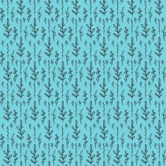 Seamless pattern on blue background with floral elements N2