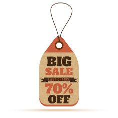Price tags in vintage style N4
