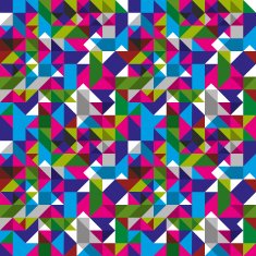 Bright seamless pattern with geometric figures colorful mosaic N4