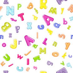 cartoon alphabet pattern N2