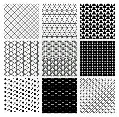Geometric Monochrome Seamless Background Patterns N6