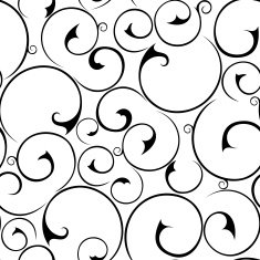 Seamless floral black and white pattern Vector illustration N2