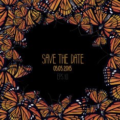 Watercolor monarch butterflies N2