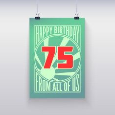 Vintage retro poster Happy birthday N3