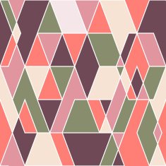Vintage seamless pattern with colorful triangles N2