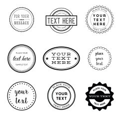 Vector Set of Retro Stamps and Badges N2