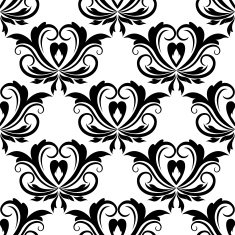 Retro seamless pattern with flourishes N2