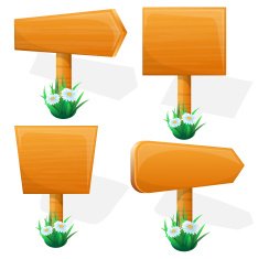 wooden sign boards N7