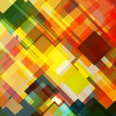 Geometrical abstract background with yellow green red elements Vector