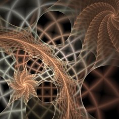 Fractal texture resembling latticed spiral
