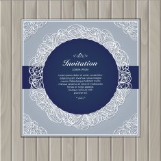 Decorative floral frame for invitation N2