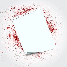 Paper on Red Sprayed Background