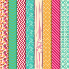 Vector Collection of Bright and Colorful Backgrounds or Digital Papers N2