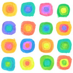 Vector Watercolor Spectrum Dots Seamless Pattern