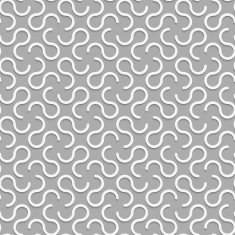 3D white omega like shapes N2