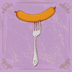 Sausage on a fork N7