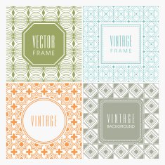 Collection of frames with seamless pattern N2
