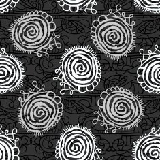 Seamless monochrome abstract black and white pattern N2