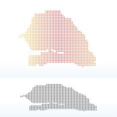 Map of Republic Senegal with Dot Pattern