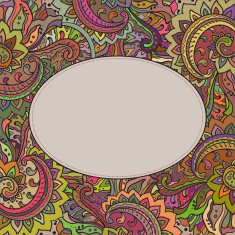 Vector frame of the indian floral ornament N3