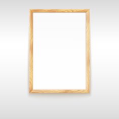 Picture wood frame vector for image or text