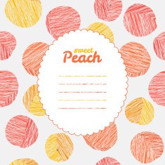 Endless peach texture repeating fruit background Text frame Abstract pattern