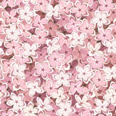 Seamless background with pink lilac flowers Vector illustration N2
