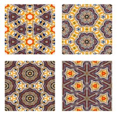 Set of Rock and bead Seamless Mosaic background N2