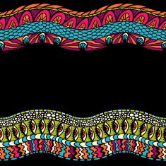 Colorful ethnicity round ornament mosaic vector background N3