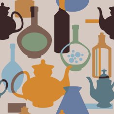 Seamless pattern with wine bottles N5