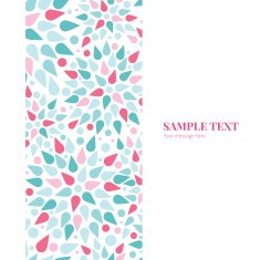 Vector Abstract Colorful Drops Vertical Frame Seamless Pattern Background